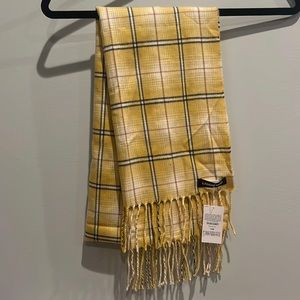 Lands End yellow plaid Scarf